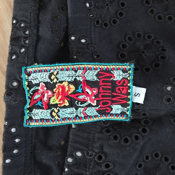 Johnny Was Black Eyelet Leggings Small - Picture 3 of 5